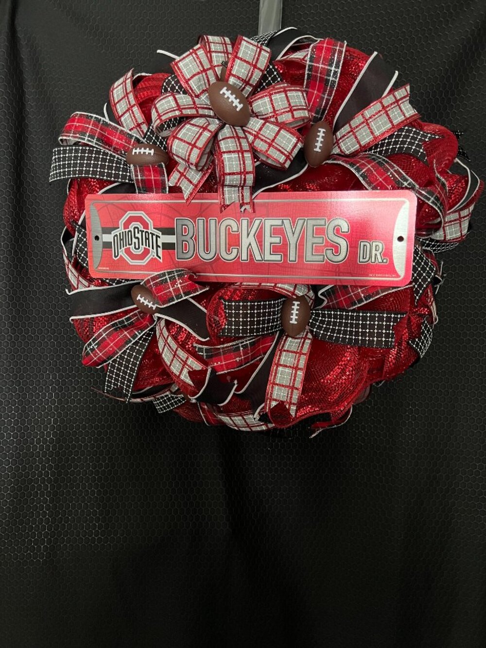 Ohio State Buckeyes Deco Mesh Wreath 2